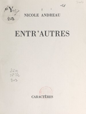 cover image of Entr'autres